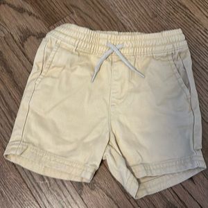 Old Navy Boys 18-24month yellow khaki shorts with elastic waist